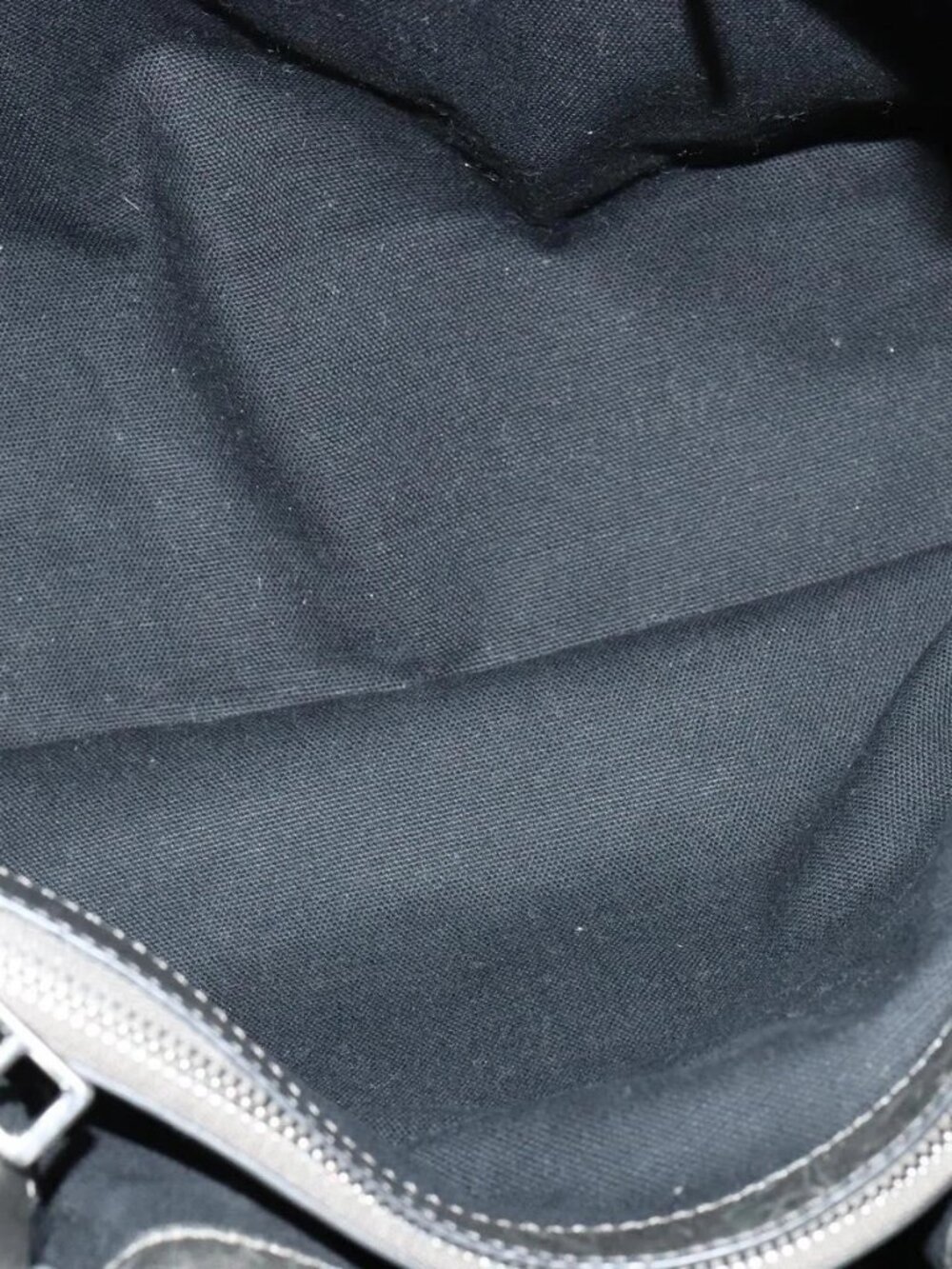 BURBERRY Tote Bag Canvas Black Silver Auth am8188 - Picture 10 of 16